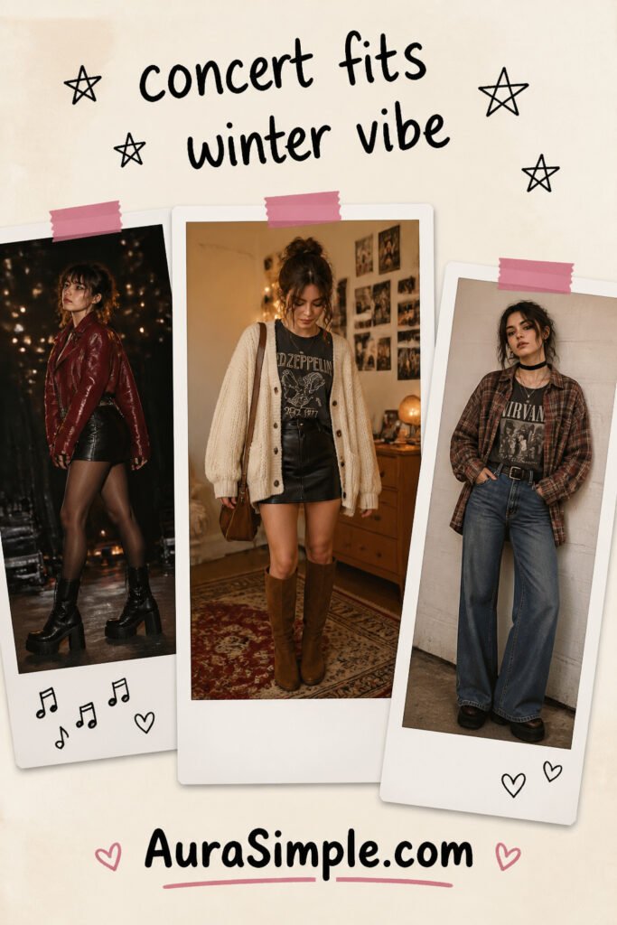 12 Cool Concert Outfit Winter Aesthetic You Will Love