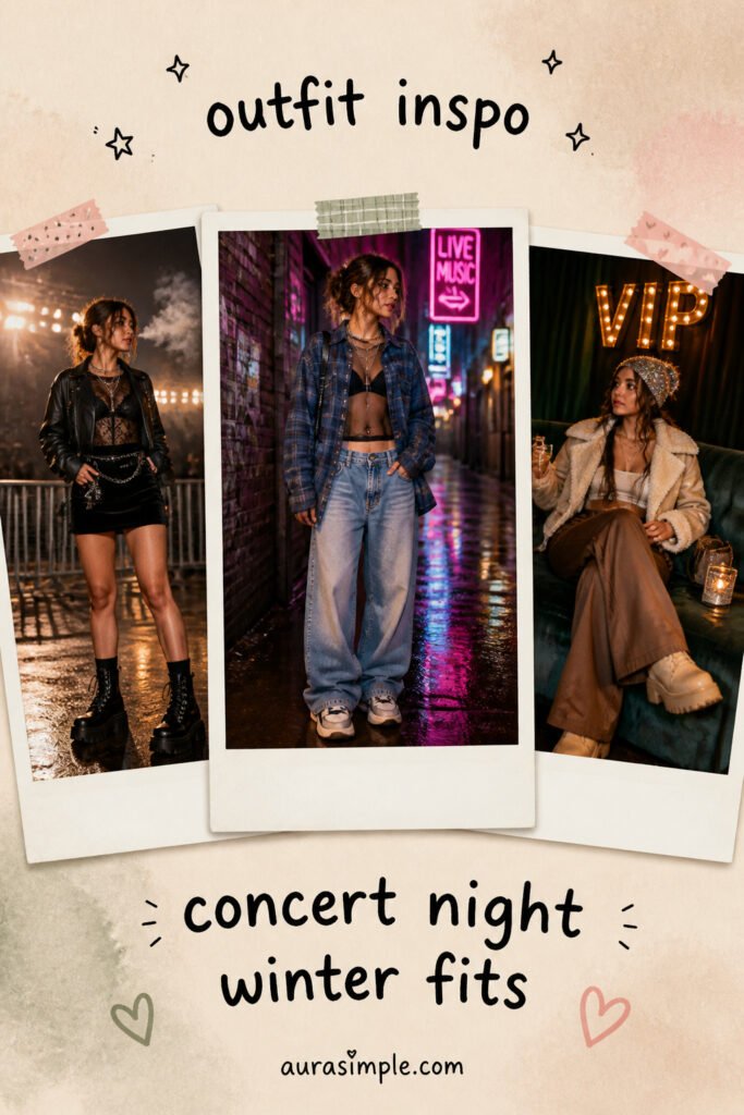 15 Cool Concert Outfit Winter Night That Look Amazing
