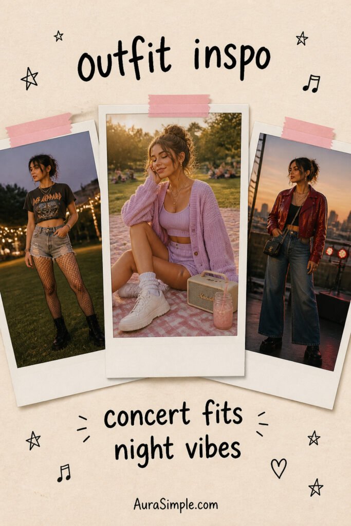 25 Cool Outdoor Concert Outfit Aesthetic for Night Out
