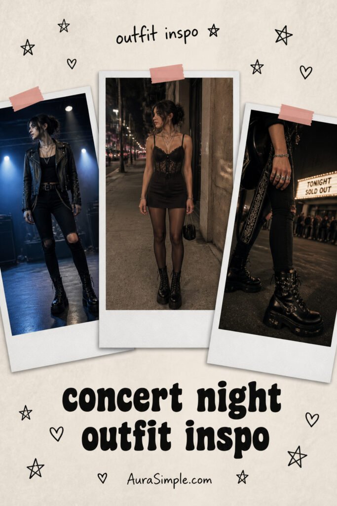 20 Cool Black Concert Outfit Night for Any Genre