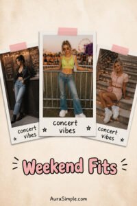12 Easy Weekend Concert Outfit Aesthetic for Women