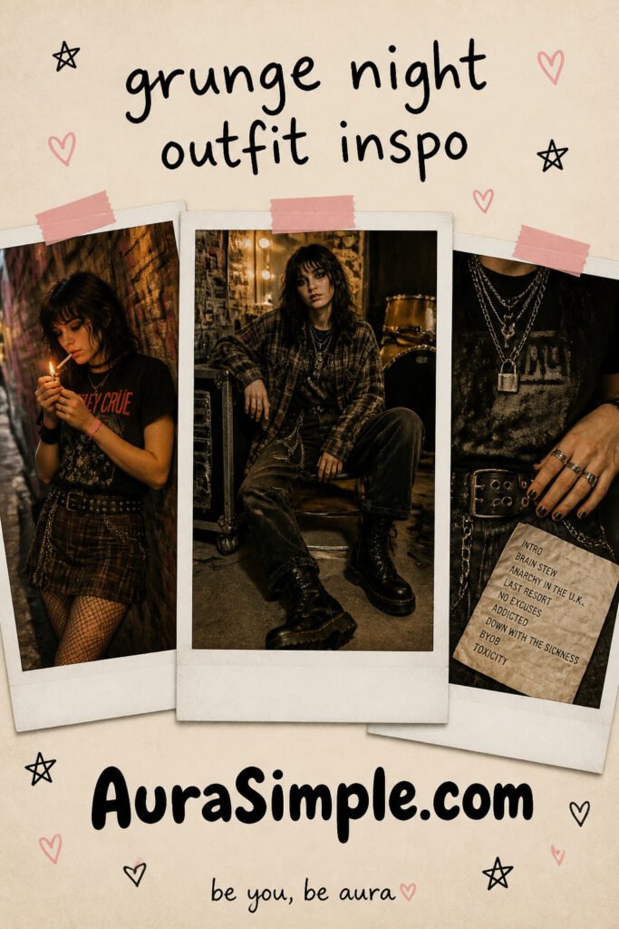 25 Easy Grunge Concert Outfit Women for Night Out